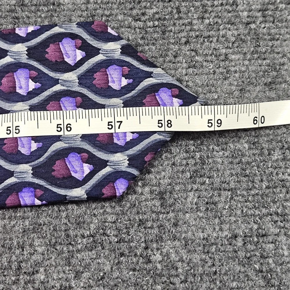 Cocktail Collection Tie Purple Geometric Abstract Silk Formal Business Office
